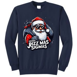 Merry Rizz Mas Sigmas Gen Alpha Middle School Christmas Tall Sweatshirt