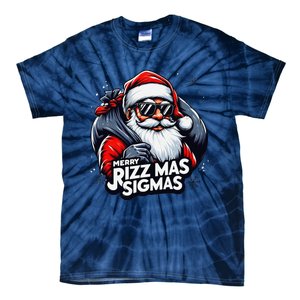 Merry Rizz Mas Sigmas Gen Alpha Middle School Christmas Tie-Dye T-Shirt