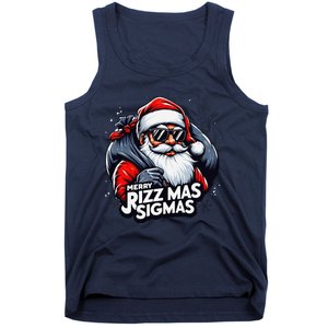 Merry Rizz Mas Sigmas Gen Alpha Middle School Christmas Tank Top