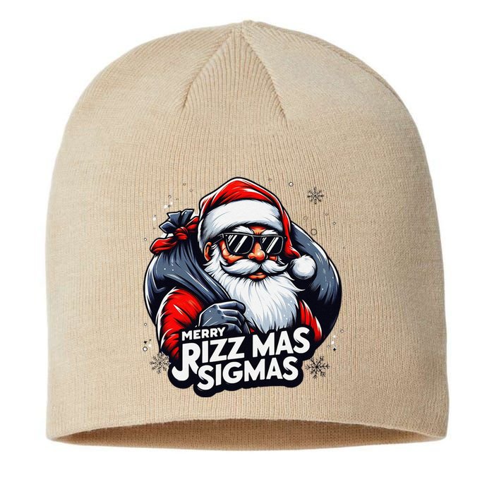 Merry Rizz Mas Sigmas Gen Alpha Middle School Christmas Sustainable Beanie