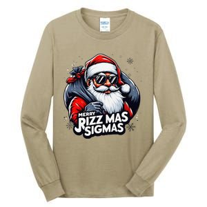 Merry Rizz Mas Sigmas Gen Alpha Middle School Christmas Tall Long Sleeve T-Shirt