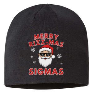 Merry Rizz Mas Sigmas Gen Alpha Middle School Christmas Sustainable Beanie