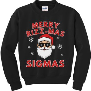 Merry Rizz Mas Sigmas Gen Alpha Middle School Christmas Kids Sweatshirt