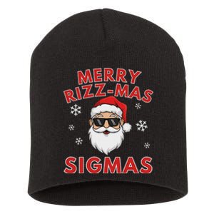 Merry Rizz Mas Sigmas Gen Alpha Middle School Christmas Short Acrylic Beanie