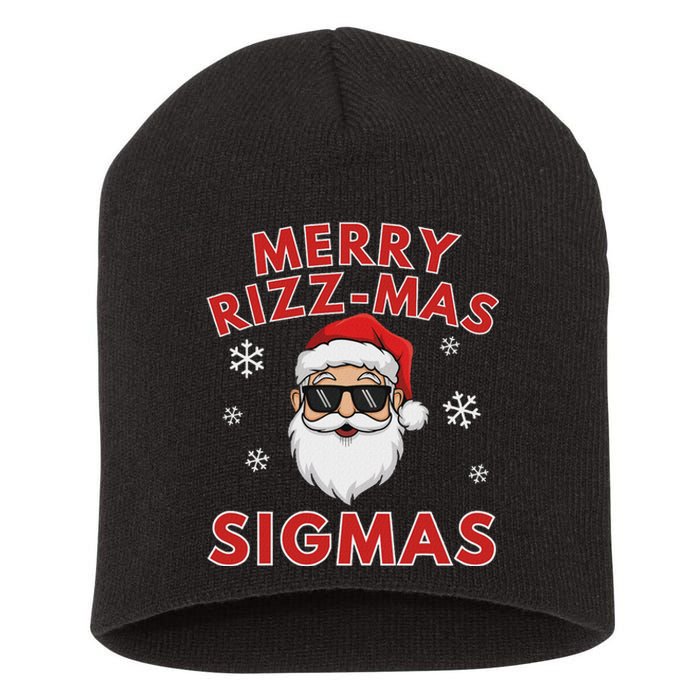 Merry Rizz Mas Sigmas Gen Alpha Middle School Christmas Short Acrylic Beanie