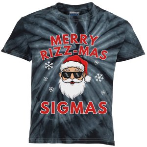 Merry Rizz Mas Sigmas Gen Alpha Middle School Christmas Kids Tie-Dye T-Shirt