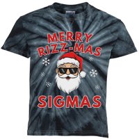 Merry Rizz Mas Sigmas Gen Alpha Middle School Christmas Kids Tie-Dye T-Shirt