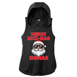 Merry Rizz Mas Sigmas Gen Alpha Middle School Christmas Ladies PosiCharge Tri-Blend Wicking Draft Hoodie Tank