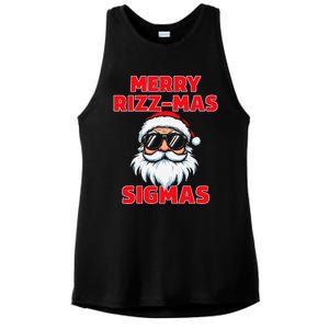 Merry Rizz Mas Sigmas Gen Alpha Middle School Christmas Ladies PosiCharge Tri-Blend Wicking Tank