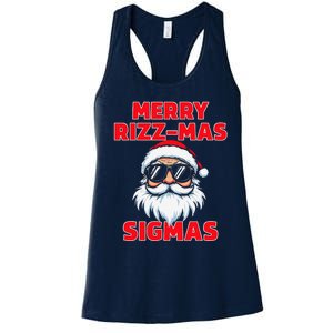 Merry Rizz Mas Sigmas Gen Alpha Middle School Christmas Women's Racerback Tank