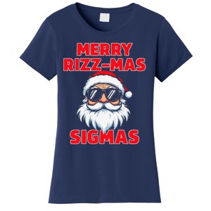 Merry Rizz Mas Sigmas Gen Alpha Middle School Christmas Women's T-Shirt