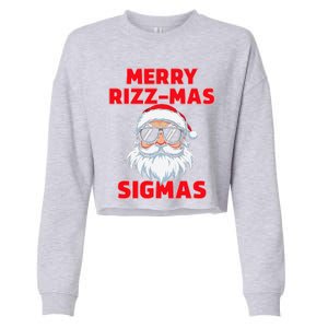 Merry Rizz Mas Sigmas Gen Alpha Middle School Christmas Cropped Pullover Crew