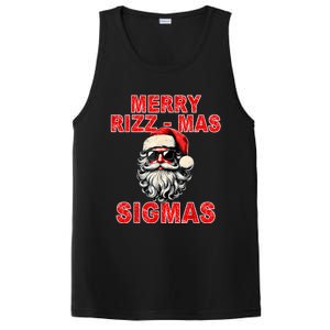 Merry Rizz Mas Sigmas Cool Santa Face Gen Alpha Christmas PosiCharge Competitor Tank