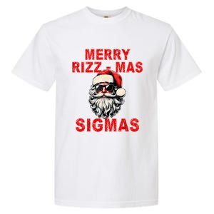 Merry Rizz Mas Sigmas Cool Santa Face Gen Alpha Christmas Garment-Dyed Heavyweight T-Shirt