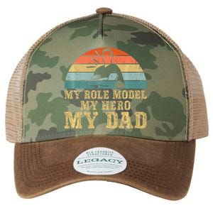 My Role Model My Hero My Dad Fathers Day Son Legacy Tie Dye Trucker Hat