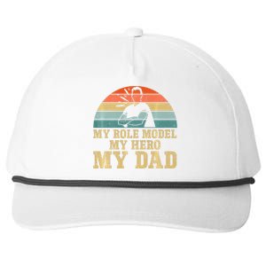 My Role Model My Hero My Dad Fathers Day Son Snapback Five-Panel Rope Hat