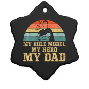 My Role Model My Hero My Dad Fathers Day Son Ceramic Star Ornament