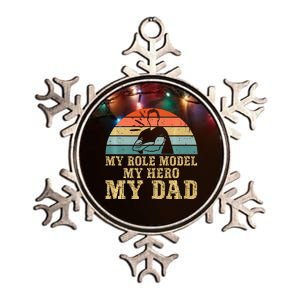 My Role Model My Hero My Dad Fathers Day Son Metallic Star Ornament