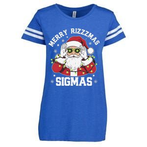 Merry Rizz Mas Sigmas Gen Alpha Middle School Christmas Enza Ladies Jersey Football T-Shirt