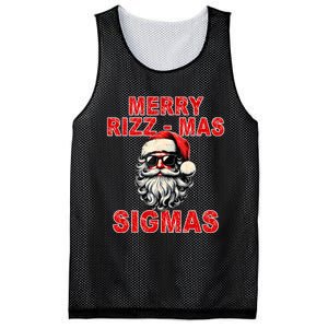 Merry Rizz Mas Sigmas Cool Santa Face Gen Alpha Christmas Mesh Reversible Basketball Jersey Tank