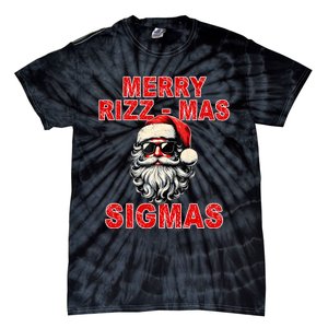 Merry Rizz Mas Sigmas Cool Santa Face Gen Alpha Christmas Tie-Dye T-Shirt