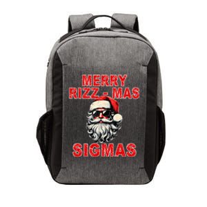 Merry Rizz Mas Sigmas Cool Santa Face Gen Alpha Christmas Vector Backpack