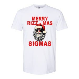 Merry Rizz Mas Sigmas Cool Santa Face Gen Alpha Christmas Softstyle CVC T-Shirt