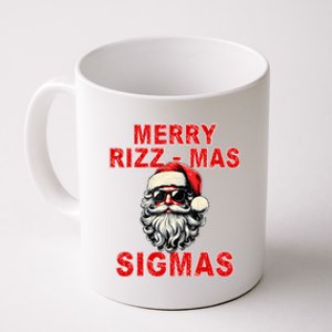 Merry Rizz Mas Sigmas Cool Santa Face Gen Alpha Christmas Coffee Mug