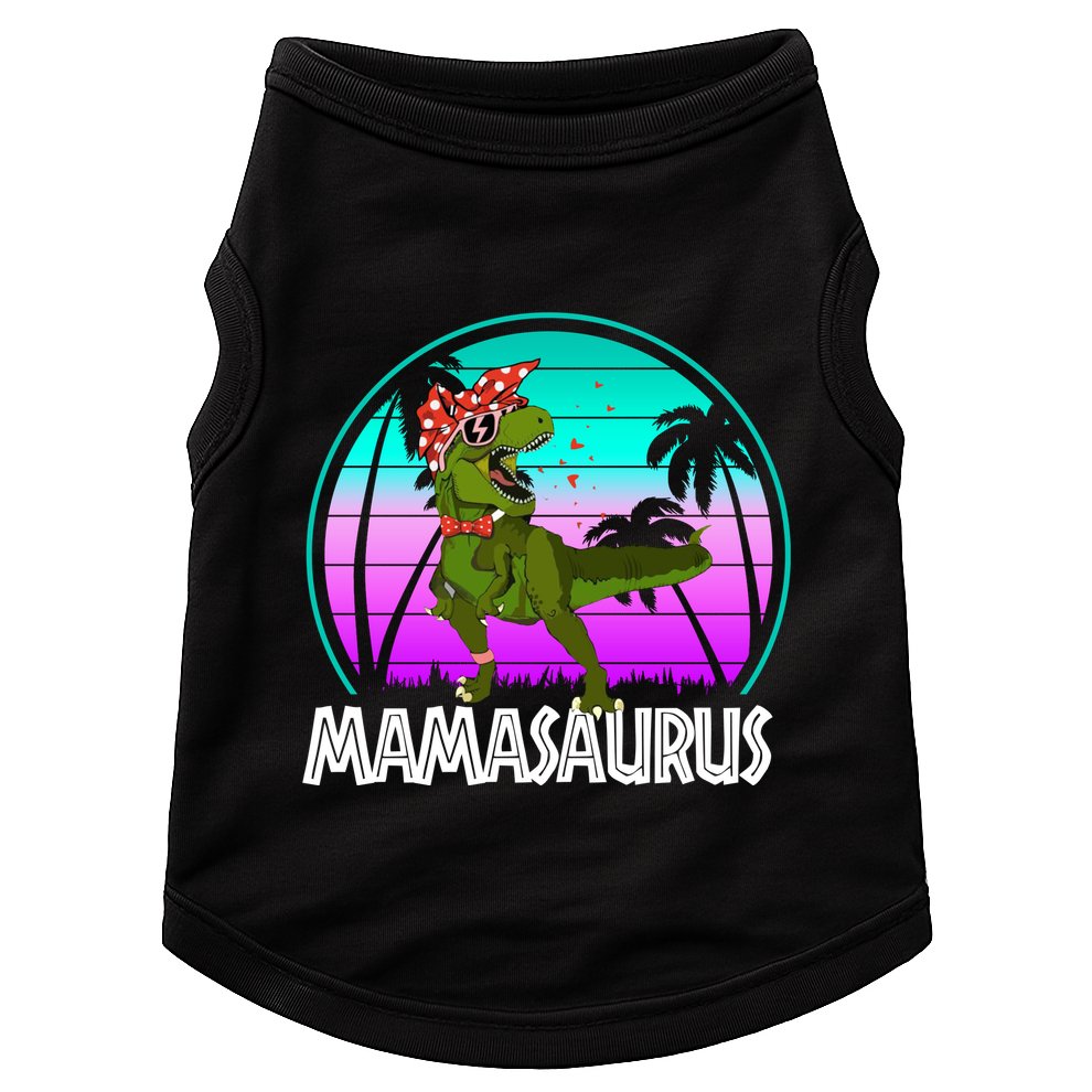 Mamasaurus Rex Mama Dinosaur Retro Dino Doggie Tank