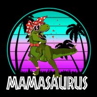 Mamasaurus Rex Mama Dinosaur Retro Dino 7-Panel Snapback Hat