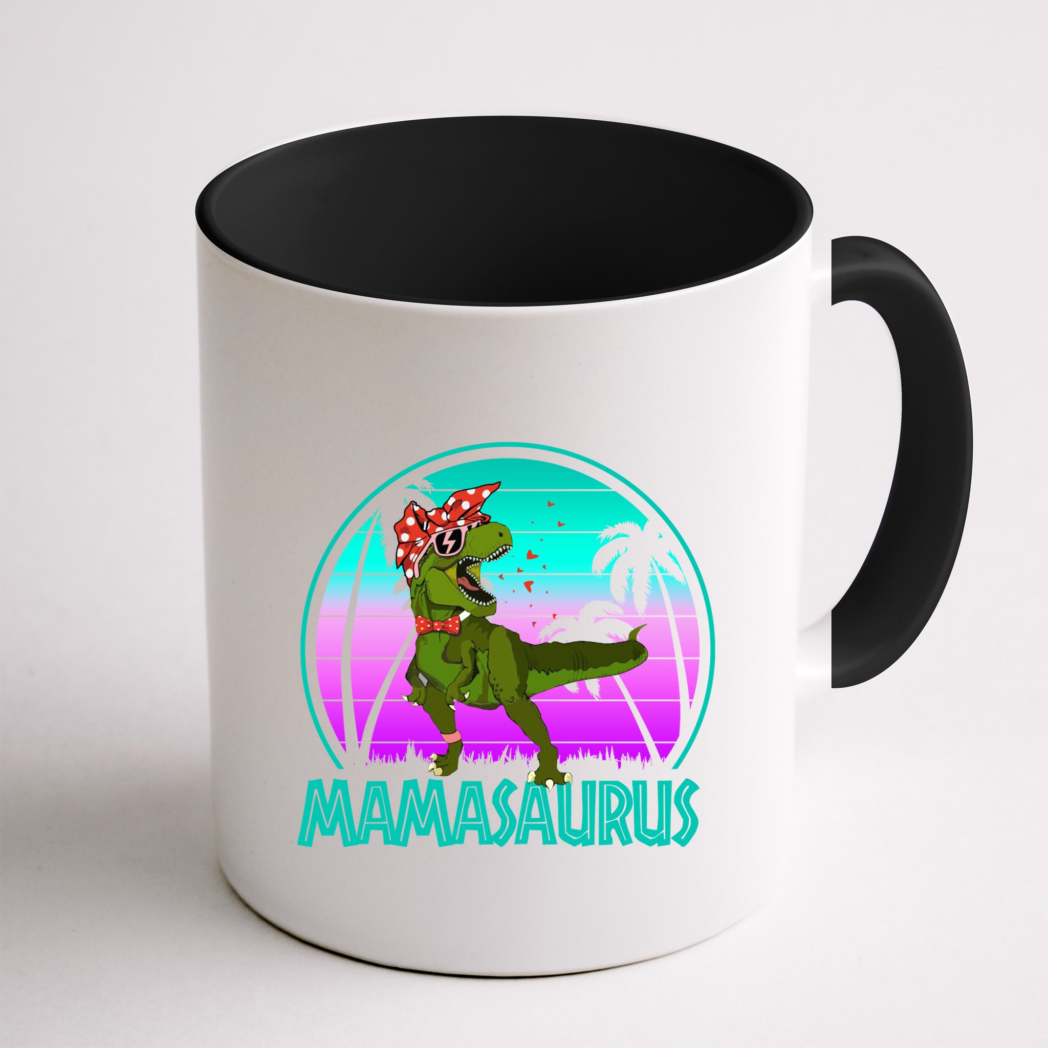 Mamasaurus Rex Mama Dinosaur Retro Dino Mug