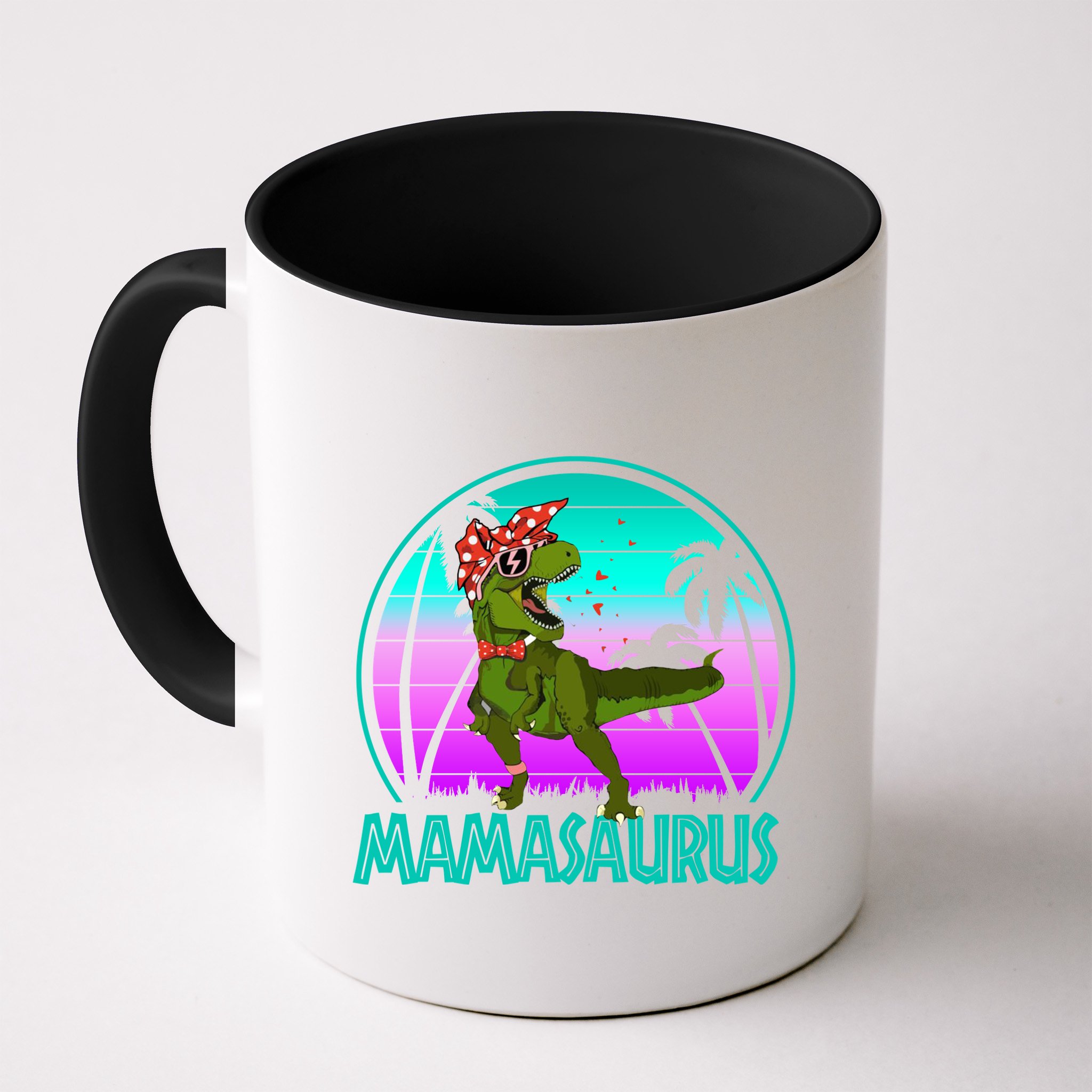 Mamasaurus Rex Mama Dinosaur Retro Dino Mug