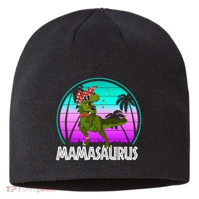 Mamasaurus Rex Mama Dinosaur Retro Dino Sustainable Beanie