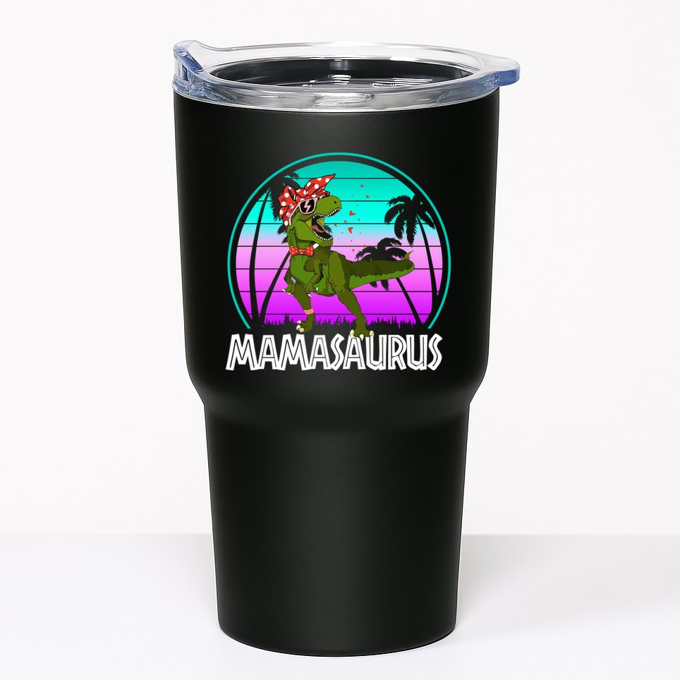 Mamasaurus Rex Mama Dinosaur Retro Dino Tumbler