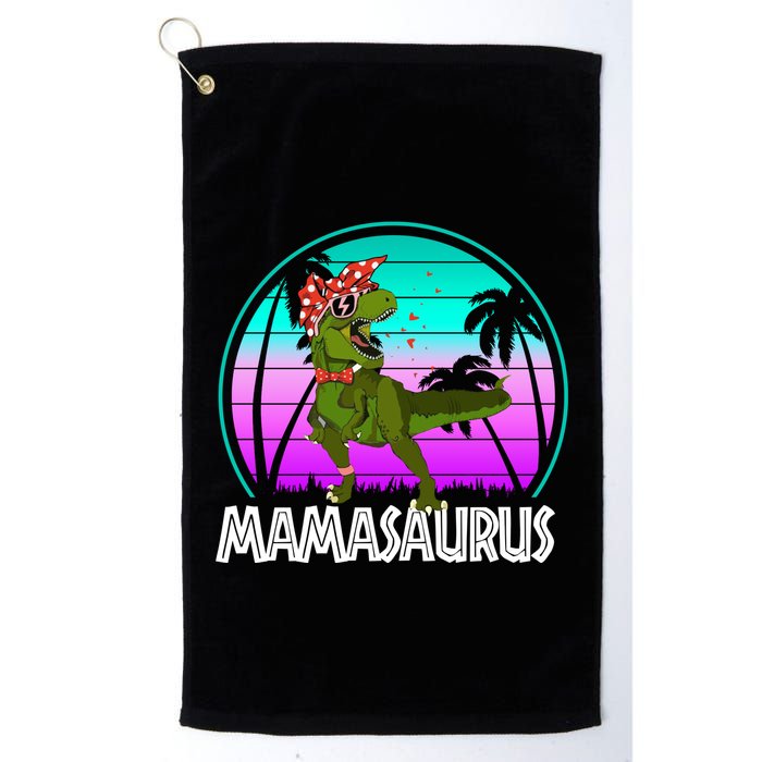 Mamasaurus Rex Mama Dinosaur Retro Dino Golf Towel
