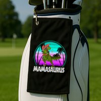 Mamasaurus Rex Mama Dinosaur Retro Dino Golf Towel