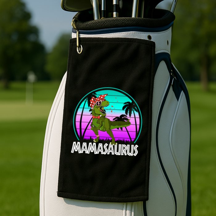 Mamasaurus Rex Mama Dinosaur Retro Dino Golf Towel