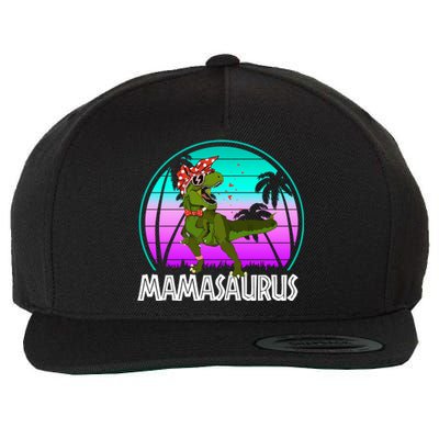 Mamasaurus Rex Mama Dinosaur Retro Dino Wool Snapback Cap