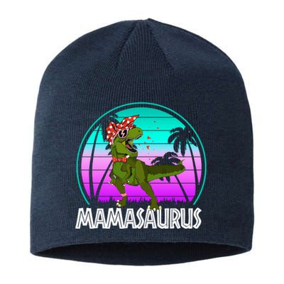 Mamasaurus Rex Mama Dinosaur Retro Dino Sustainable Beanie