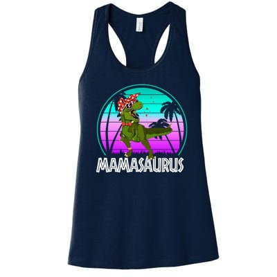 Mamasaurus Rex Mama Dinosaur Retro Dino Women's Racerback Tank