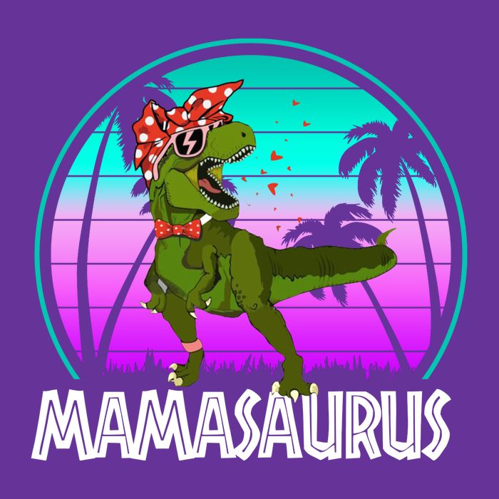 Mamasaurus Rex Mama Dinosaur Retro Dino Cooling Performance Crew T-Shirt