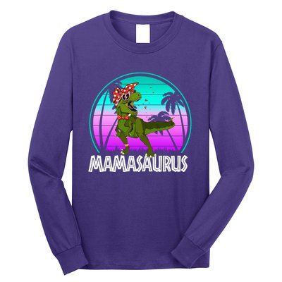 Mamasaurus Rex Mama Dinosaur Retro Dino Long Sleeve Shirt