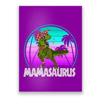 Mamasaurus Rex Mama Dinosaur Retro Dino Poster