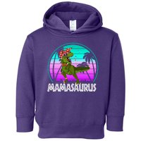 Mamasaurus Rex Mama Dinosaur Retro Dino Toddler Hoodie