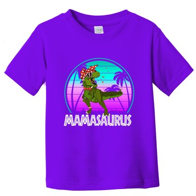 Mamasaurus Rex Mama Dinosaur Retro Dino Toddler T-Shirt