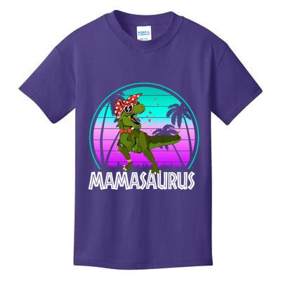 Mamasaurus Rex Mama Dinosaur Retro Dino Kids T-Shirt