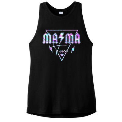 Mama Rock Moms Life Mothers Day Family Ladies PosiCharge Tri-Blend Wicking Tank