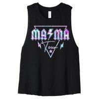 Mama Rock Moms Life Mothers Day Family Women's Racerback Cropped Tank