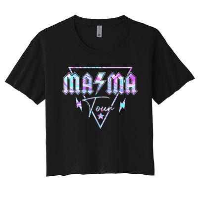 Mama Rock Moms Life Mothers Day Family Women's Crop Top Tee