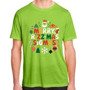 Merry Rizz Mas Sigmas Gen Alpha Middle School Christmas Adult ChromaSoft Performance T-Shirt